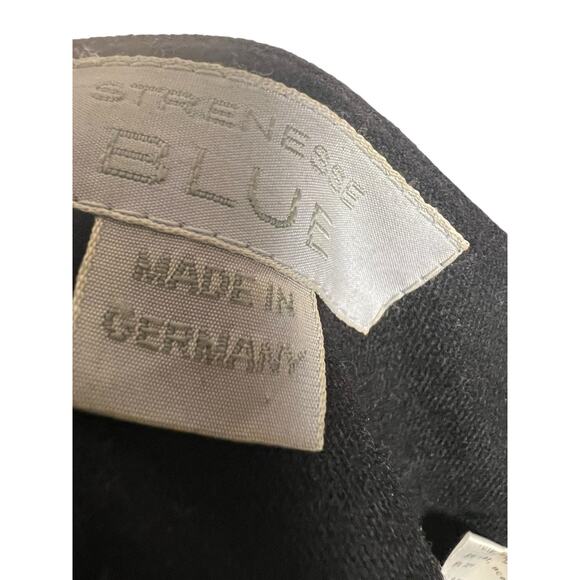 Vintage Strenesse Black Virgin Wool Midi Skirt Size 8 - Picture 8 of 9